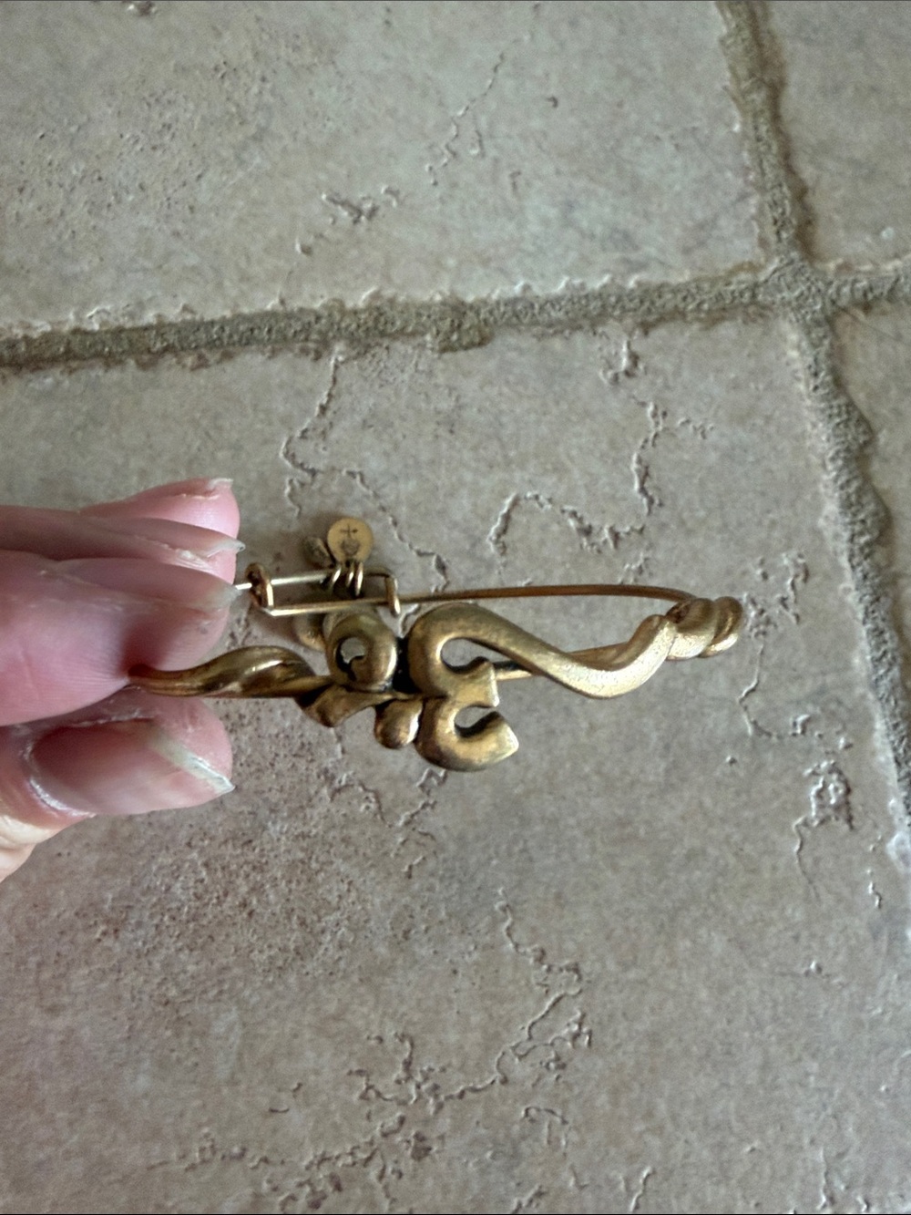 Alex and Ani Om Bangle Bracelet Gold